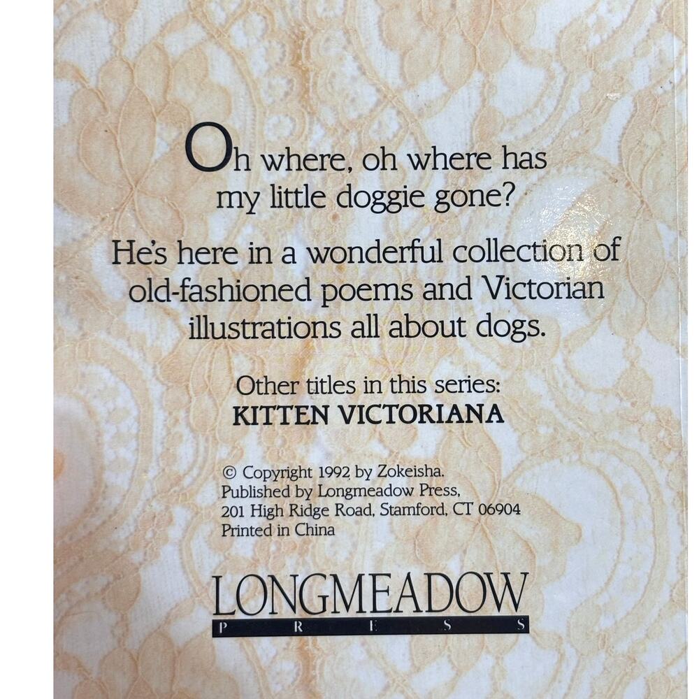 Vintage 1992 Puppy Victoriana Board Book by Longmeadow Press - Picture 4 of 4